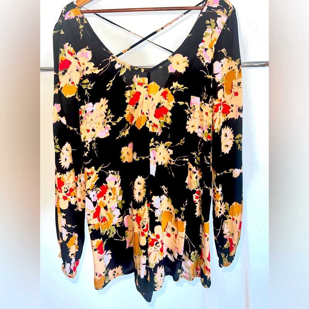 Vintage Billabong long sleeve multicolor floral romper size small